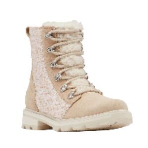 Sorel Lennox Lace Cozy Lug Sole Ancient Fossil Chalk 8.5 NWT